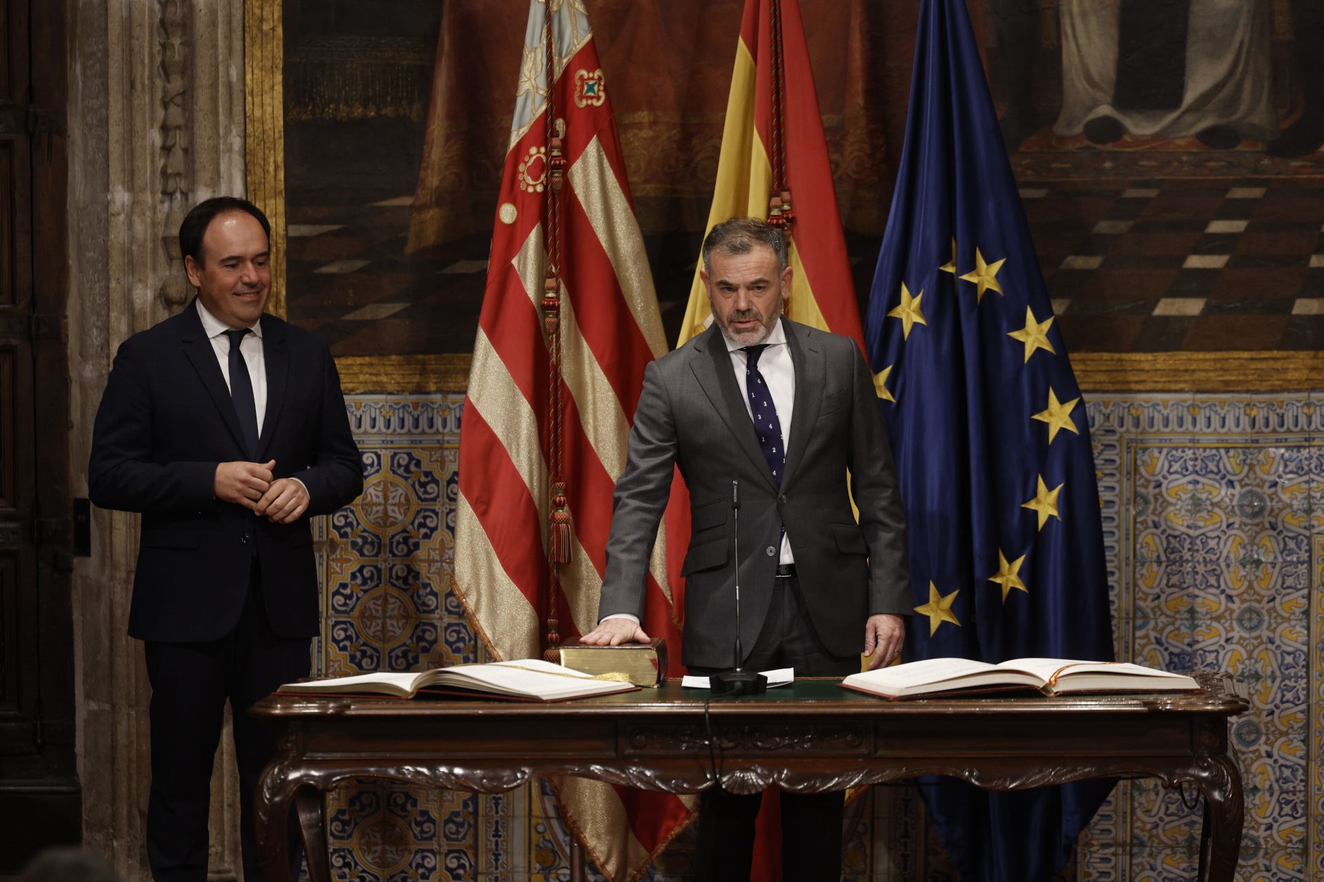 El vicepresidente segundo, conseller de Presidencia y secretario del Consell, José Luis Díaz tras su toma posesión.