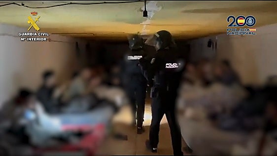 Imágenes del operativo policial que ha desmantelado el entramado.