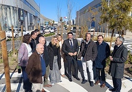 Luis Barcala con los presidentes de las EGM de las Áreas Industriales.