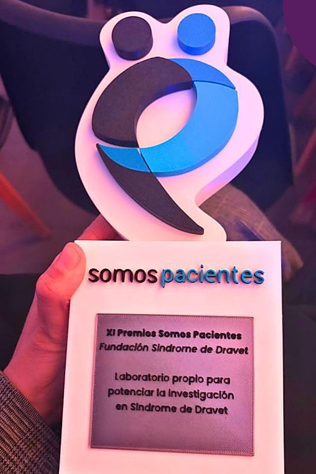 La Fundación Síndrome de Dravet recibe el galardón «Iniciativa preferida por los usuarios» en los Premios Somos Pacientes 2025.