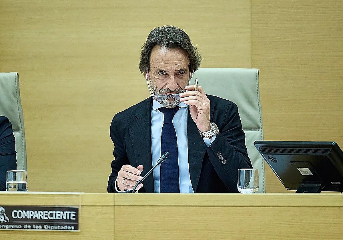 José Manuel Cuenca, jefe de gabinete de Mazón, durante su comparecencia en el Congreso.