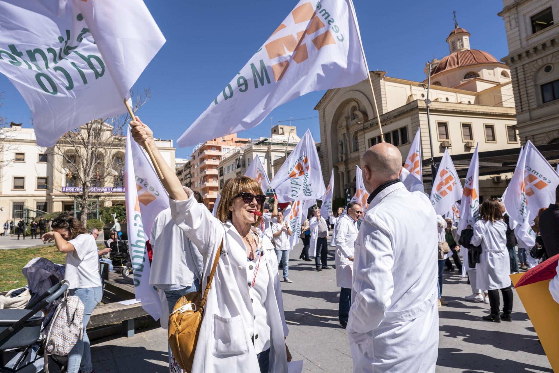 Protesta de médicos en Alicante, en una imagen de archivo.